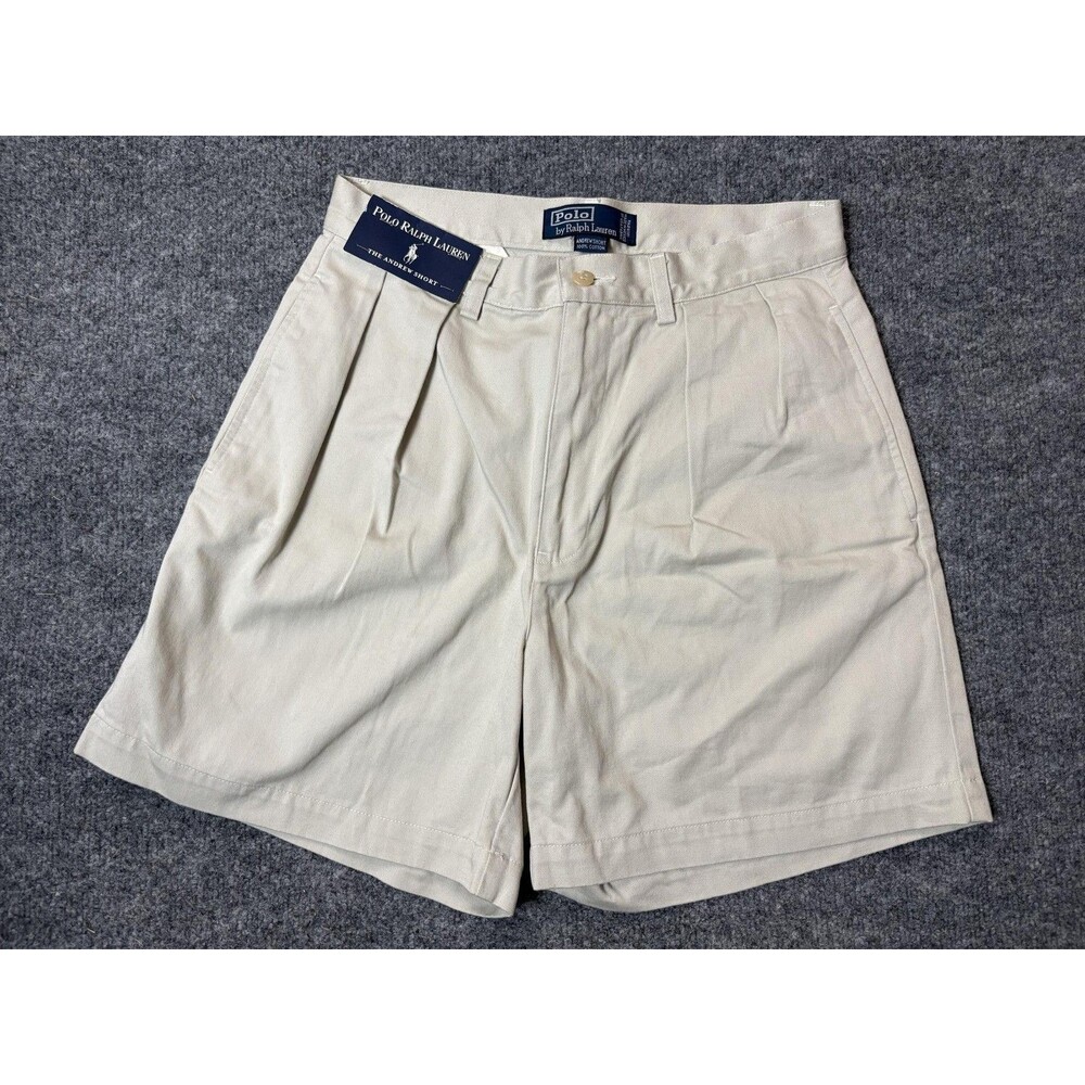 Polo Ralph Lauren Chino Shorts Mens 30 Beige Andrew Short 6" Inseam Casual